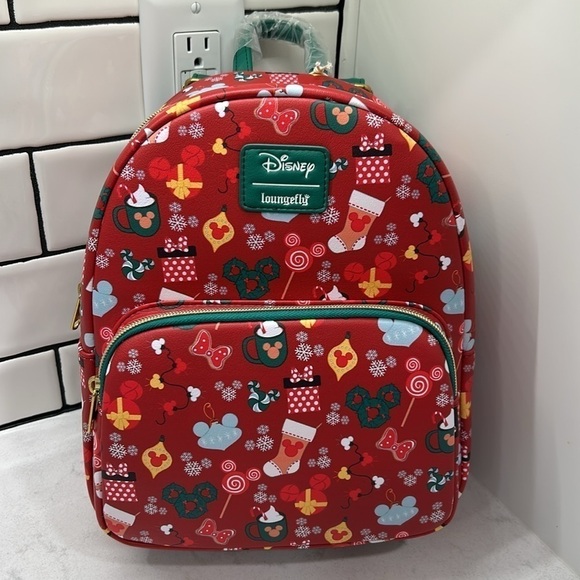 Loungefly Disney Mickey Mouse Holiday Sweets & Treats Mini Backpack NWT! main image 11
